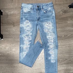 Destroyed High Rise Jeans